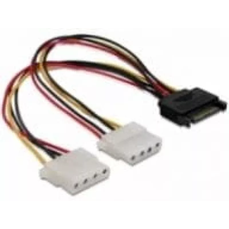 SATA 15-Pin auf 2x 4-Pin Molex Buchse 20 cm DeLOCK 65159