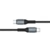 Qoltec Kabel USB 2.0 Typ C auf USB 2.0 Typ C 100W QC 3.0 PD 1m Schwarz