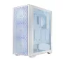 PC-Gehäuse LOGIC Dart Pro Midi ARGB weiß — Midi Tower, ATX, 456×200×385 mm, max. GPU 34 cm, CPU-Kühlerhöhe 155 mm, 3x120mm vorne + 1x120mm hinten, USB 3.0 x2, USB-C x1