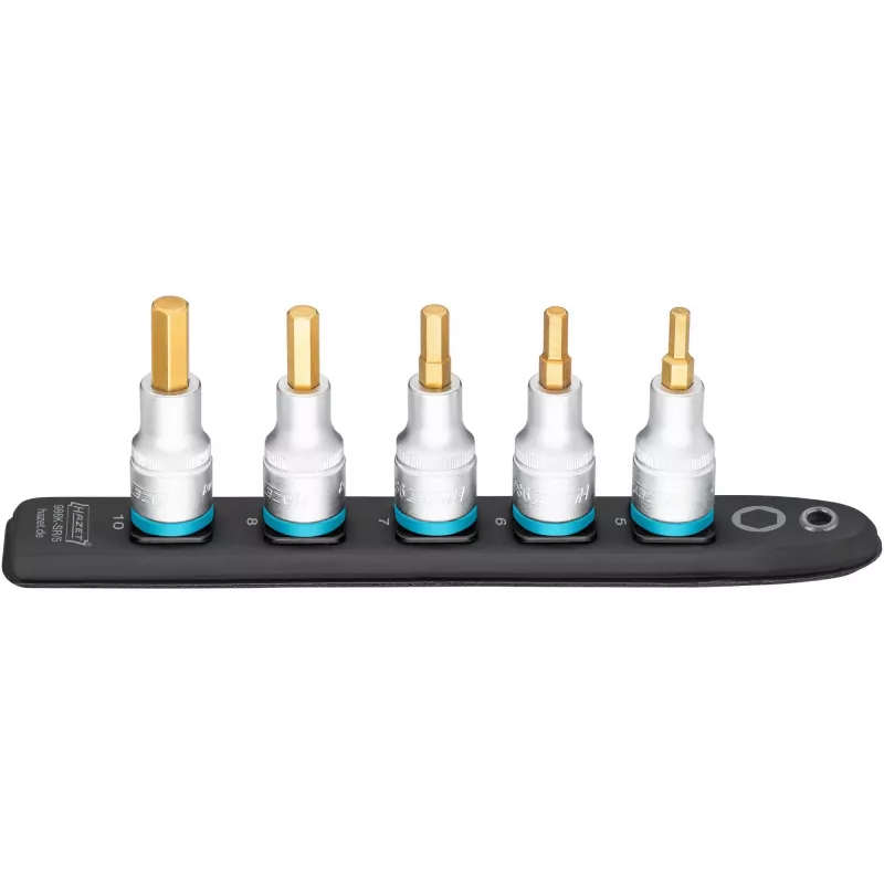 Innensechskant-Steckschlüssel-Satz Hazet 986K-SR/5, 5-teilig, Größen 5–10 mm