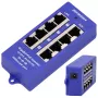 PoE Injector Extralink Gigabit 4-Port, 4x 1000Mb/s RJ45, 48V, Blau/Schwarz