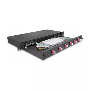 Glasfaser-Spleißgehäuse DeLOCK 66999 Schwarz Metall 482x220x44mm