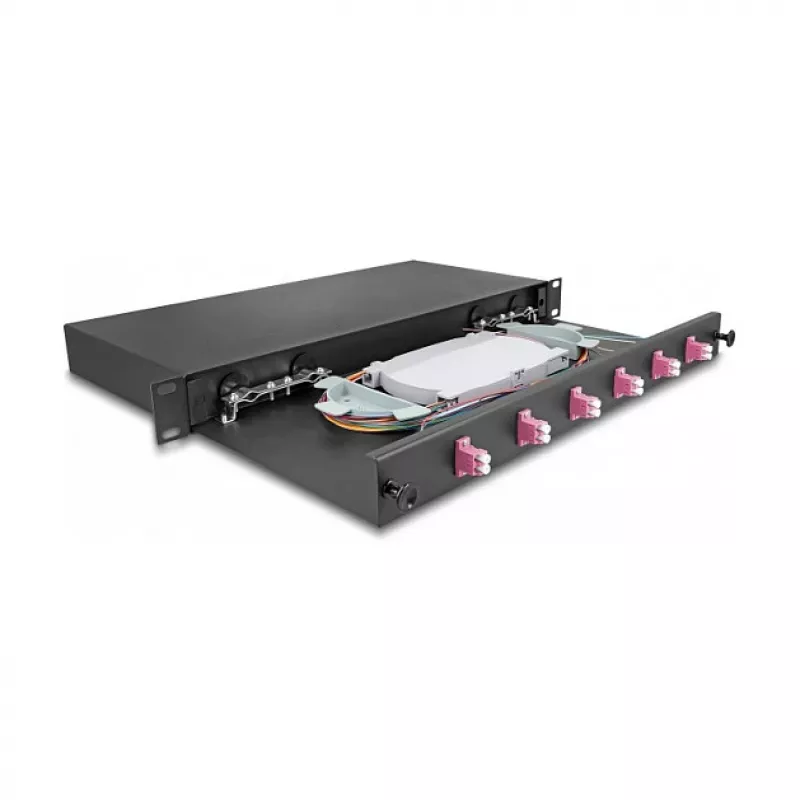 Glasfaser-Spleißgehäuse DeLOCK 66999 Schwarz Metall 482x220x44mm