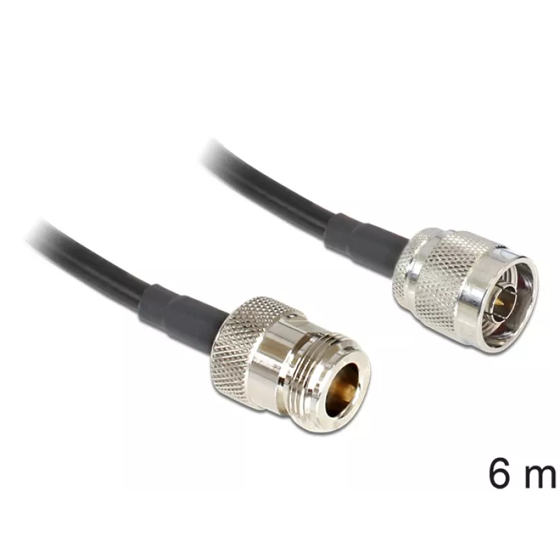Koaxialkabel LMR195 DeLOCK 88683 6 m Schwarz