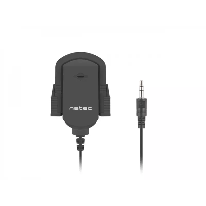 Ansteckmikrofon NATEC NMI-1352, kabelgebunden 3,5 mm, Empfindlichkeit -58 dB, 50–16000 Hz, 1,8 m Kabel, 20 g
