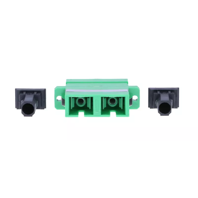 Extralink SC/APC Duplex-Adapter, Singlemode, Grün