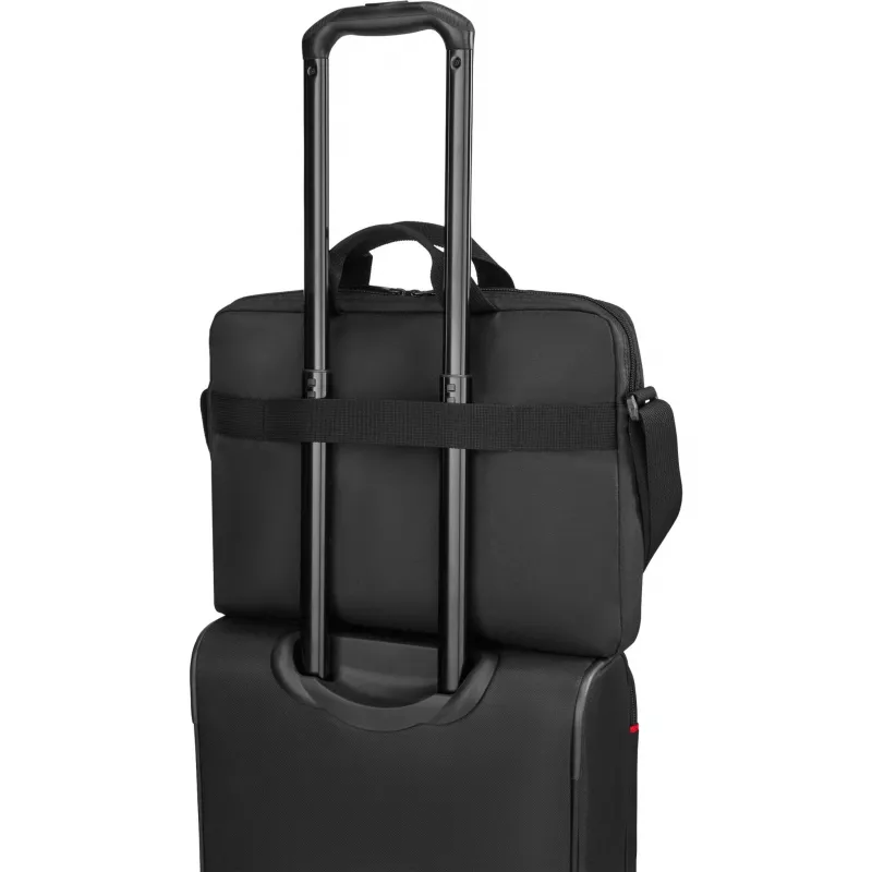 Laptoptasche Wenger BQ 16 Slimcase Toploader Schwarz — passend für 16-Zoll-Laptops, Toploader-Design, gepolstertes Fach
