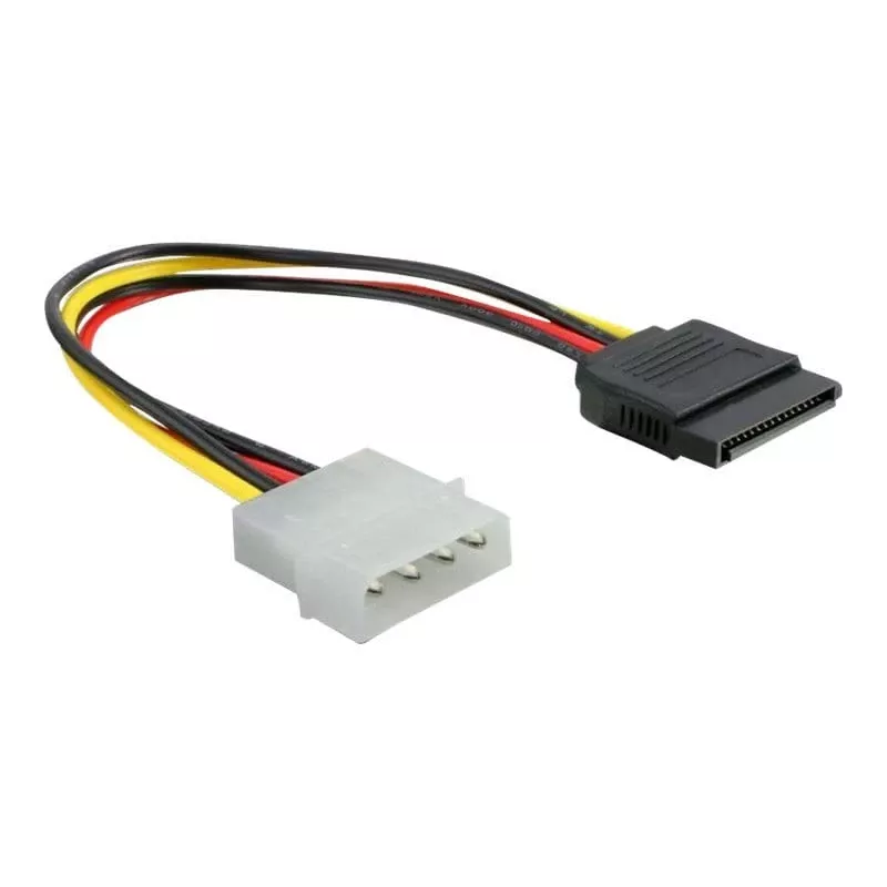 Stromkabel SATA HDD DeLOCK B40160100 4-Pin Stecker gerade 0,12 m