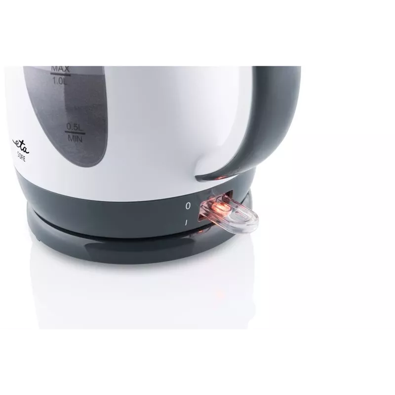 Wasserkocher ETA Sofie 1 l 2200 W, weißer Kunststoff, 360°-Basis