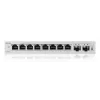 Managed L2 Gigabit Switch Zyxel GS1200-10v3 — 8x Gigabit (10/100/1000), 20 Gbps, MAC 4000, Desktop, grau