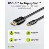 Goobay USB-C auf DisplayPort Kabel – vergoldete Stecker, Ultra HD Auflösungen bis zu 4K @ 60 Hz, Typ C Thunderbolt 3/4 zu DP Adapter kompatibel mit