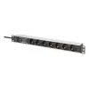 Digitus DN-95441 PDU Steckdosenleiste 7 AC-Ausgänge 1U Schwarz Silber