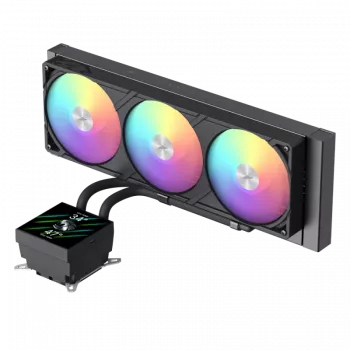 Gamemax CPU-Flüssigkeitskühler | GLACIER 360 LCD BK | Intel, AMD