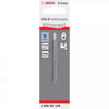 Bohrer Bosch CYL-9, 5 mm Durchmesser, 70 mm Länge, einzeln