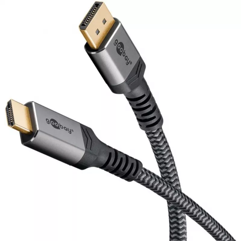 Goobay 65270 Video-Kabel-Adapter 3 m DisplayPort HDMI Grau (65270)