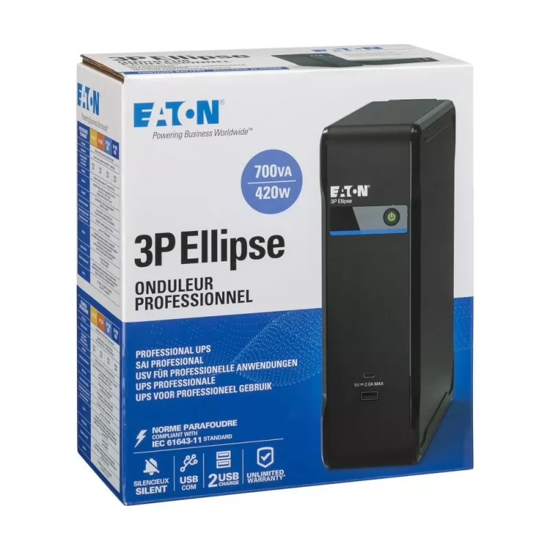 Eaton 3P700UI USV Standby Offline 0,7 kVA 420 W 4 AC-Ausgänge