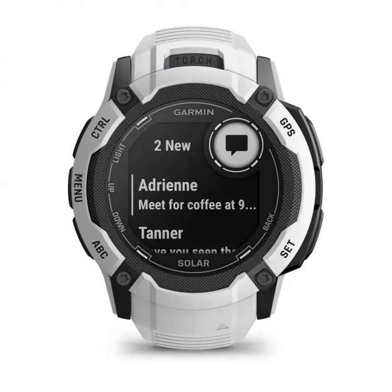 Garmin Instinct 2X Solar 2,79 cm (1,1) MIP 50 mm Digital 176 x 176 Pixel Touchscreen Weiß GPS (Satellit)