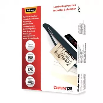 Fellowes Glossy 125 Mikron Karten-Laminierfolie - 75x105mm