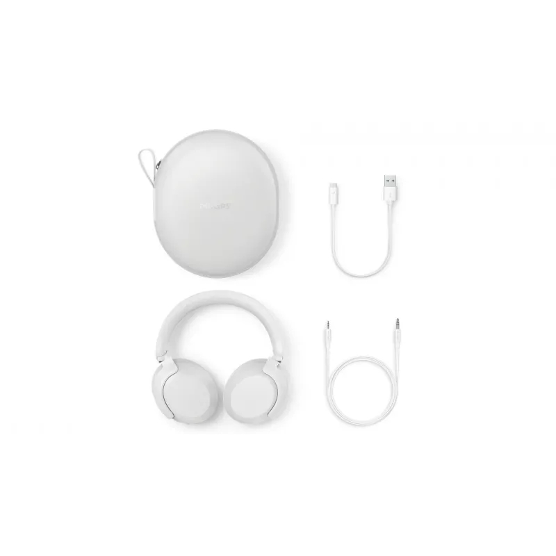 Philips TAH8000EWT/00 Kopfhörer/Headset Kabellos Kopfband Anrufe/Musik USB Typ-C Bluetooth Weiß