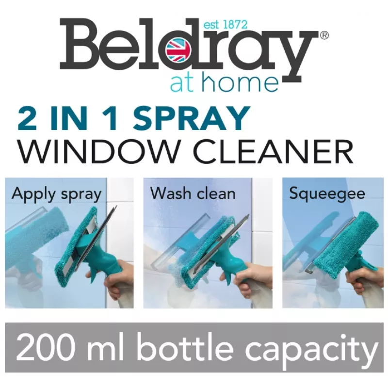 Fensterreinigung 2-in-1 Spray Beldray LA024275TQEU7 – Sprüh- und Abzieherwerkzeug