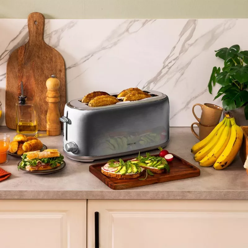 Cecotec 3207 4 Scheiben Toast oder 2 große Scheiben Bauernbrot