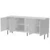 4D ABI Kommode 200x45x88 matt weiß