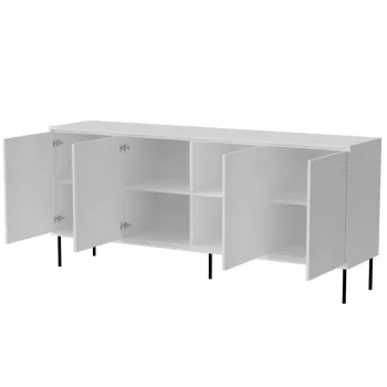 4D ABI Kommode 200x45x88 matt weiß