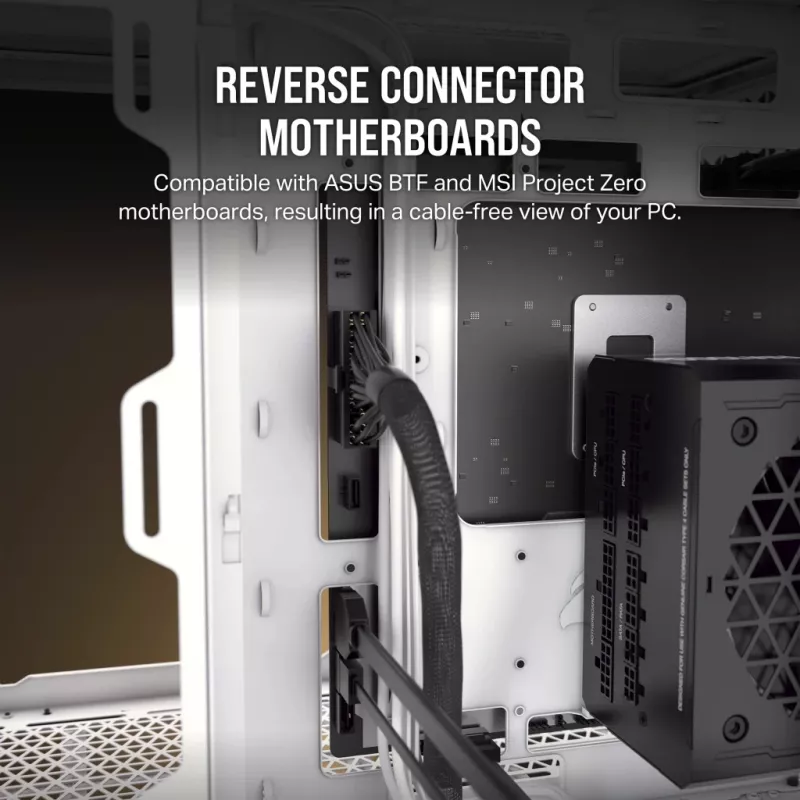 Corsair 2500D AIRFLOW Micro ATX Dual Chamber PC-Gehäuse – Weiß CC-9011264-WW
