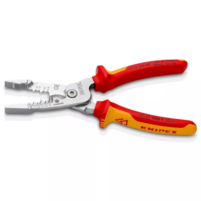 Kabelabisolierer Knipex 13 76 200 ME 6 mm Abisolierkapazität Rot Edelstahl Gelb