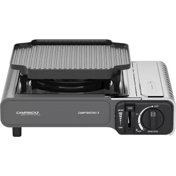 Tragbarer Campingaz CampBistro 3 Campingkocher mit Aluminium-Druckguss-Grillplatte
