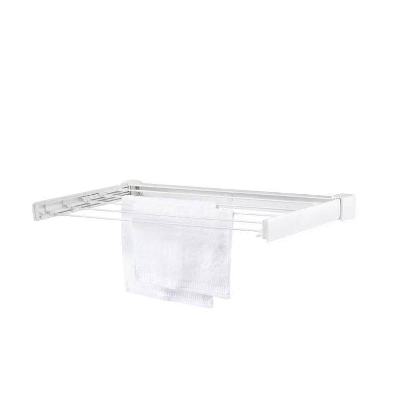 Wandmontiertes Regal Leifheit Telegant 30 Protect Weiß, Breite 720 mm, Tiefe 370 mm, 3 m Leine