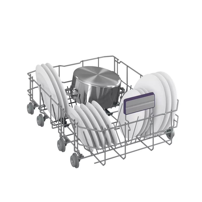 BEKO Freistehender Geschirrspüler BDFS26120WQ, Energieeffizienzklasse E, Breite 45 cm, 6 Programme, Inverter-Motor, dritte Schublade, Weiß