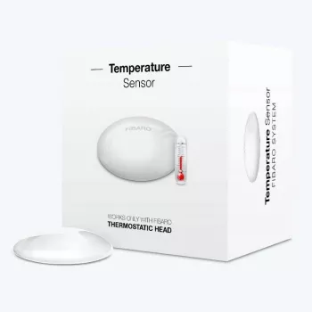 Temperatursensor Fibaro FGBRS-001 freistehend kabellos — innen, 2400 MHz, CR2032, Genauigkeit ±0,5°C