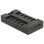 Delock - RGB LED Licht-Hub - 10 Anschlüsse - Schwarz (64128)