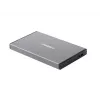 Externes HDD/SSD-Gehäuse NATEC Rhino GO — 2,5 Zoll SATA, 9,5 mm, USB 3.0, Aluminium, grau, bis zu 4 TB
