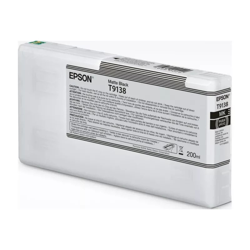 Tintenpatrone Epson T9138 Mattschwarz 200 ml – Mattschwarze Tintenpatrone