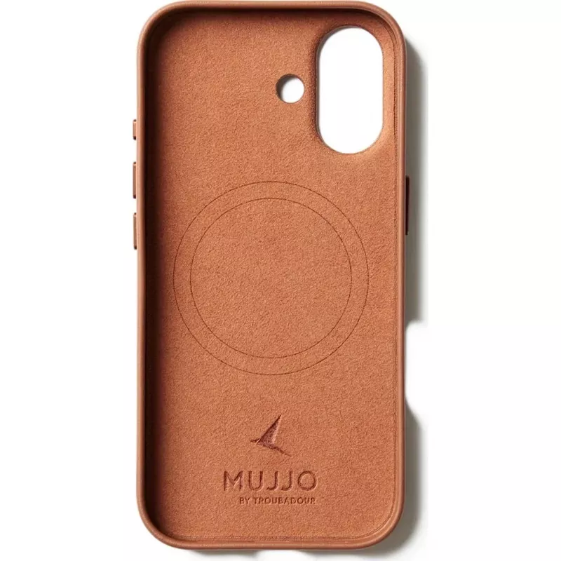 Mujjo Full Leather Case MagSafe Case für iPhone 17 Braun