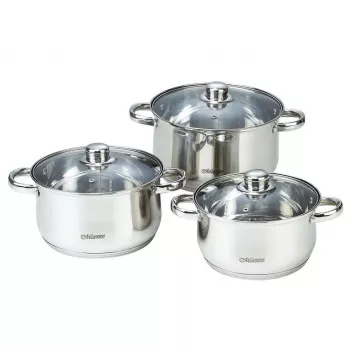 MAESTRO MR-2020-6M 6-teiliger Kochtopf-Set, Edelstahl