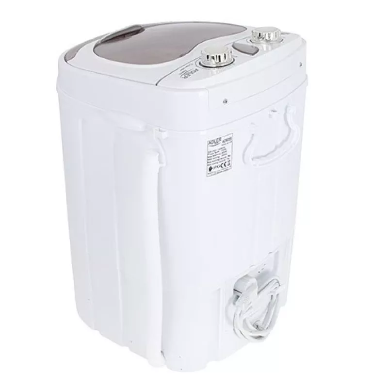 Toplader-Waschmaschine Adler AD 8055, tragbar, 3 kg Kapazität, creme, Drehregler, 150 W