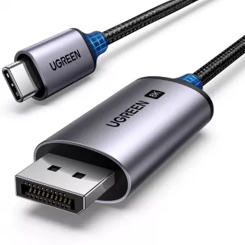 USB-C-auf-DisplayPort-Kabel UGREEN 1 m — USB-C (Stecker) zu DisplayPort (Stecker), gerade Anschlüsse, schwarz