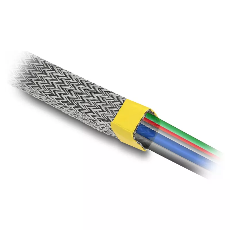Kabelmantel DeLOCK 20940 Schwarz Silber 2 cm Innendurchmesser