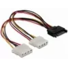 SATA 15-Pin auf 2x 4-Pin Molex Buchse 20 cm DeLOCK 65159