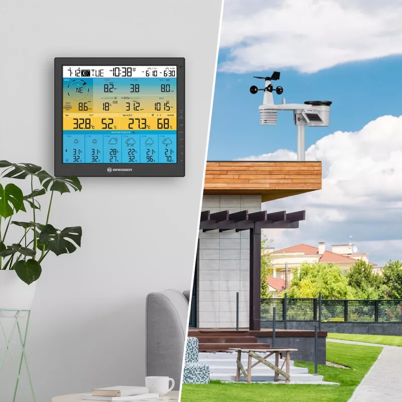 Digitale Wetterstation Bresser Optics 7003220 Schwarz LCD Wi-Fi