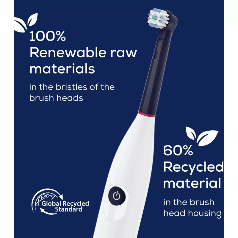 Beurer TB Sensitive Eco Green Planet Bürstenköpfe, dunkelblau, 4er-Pack