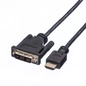 ROLINE Adapterkabel HDMI auf DVI-D (Single Link) - 1,5m - Schwarz (11.04.5516)