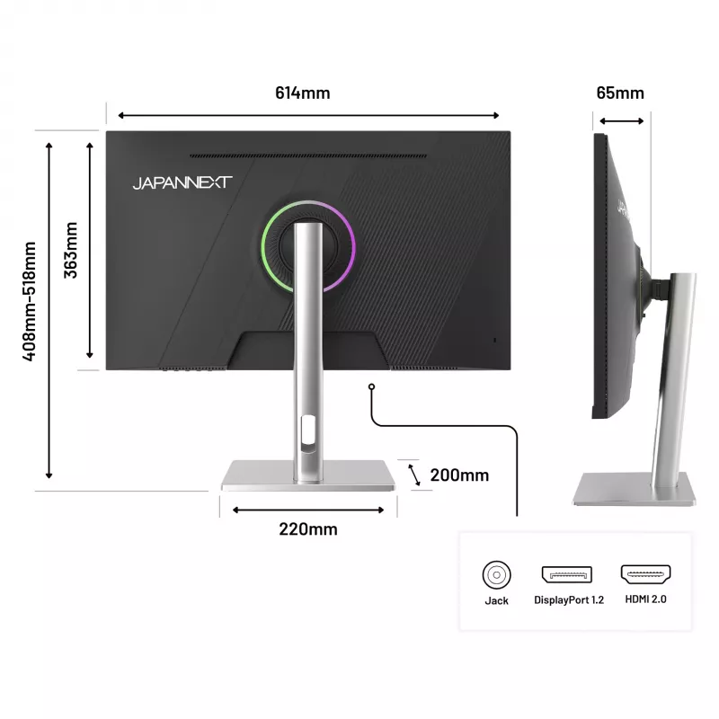JAPANNEXT JN-I270FHD200F-HSP Computer-Monitor 68,6 cm (27 Zoll) 1920 x 1080 Pixel Full HD LED Silber