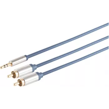 Audiokabel ShiverPeaks 30833-MHQ-schlank — 3,00 m, 3,5 mm Klinke auf Cinch-Stecker