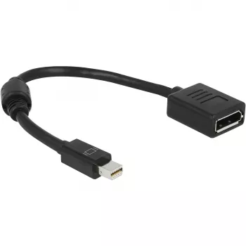 DisplayPort-Kabel DeLOCK 65554 Mini DisplayPort 0,21 m Schwarz