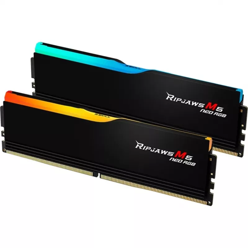 DIMM 32 GB DDR5-6000 (2x 16 GB) Dual-Kit, Arbeitsspeicher schwarz, F5-6000J3636F16GX2-RM5NRK, Ripjaws M5 Neo RGB, AMD EXPO
