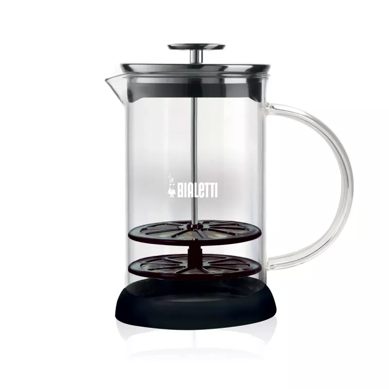Bialetti Cappuccinatore Vetro 6tz manueller Milchaufschäumer 330ml
